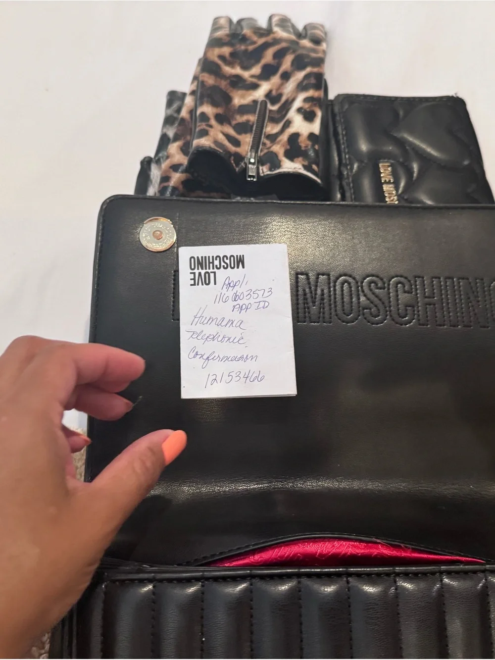 Love Moschino Black Quilted Messenger Bag with Gold Logo
